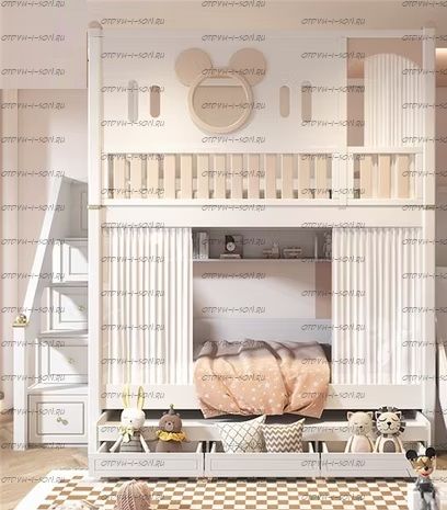 Кровать двухъярусная, Кровать-домик Sky №455