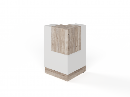 RTD092-70 Стойка ресепшн угловая 6-70 700х700х1200