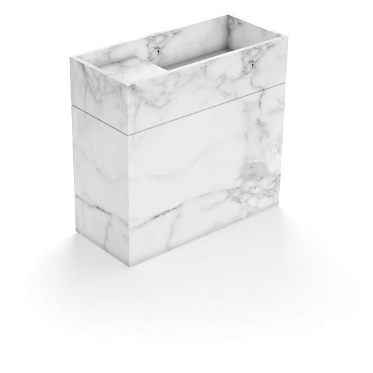 Изображение Раковина из мрамора с базой, напольная Antonio Lupi MySTREET FLOOR 54/72/90х40 слив в стену/пол