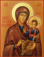 Жизнеподательница икона Божией матери (рукописная)