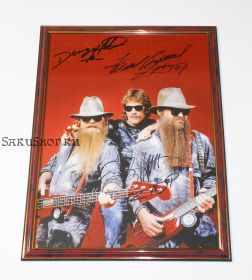 Автографы: ZZ Top. Билли Гиббонс, Дасти Хилл, Фрэнк Бирд. Редкость