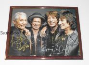 Автографы: The Rolling Stones. Мик Джаггер, Кит Ричардс, Чарли Уоттс, Рон Вуд. Редкость
