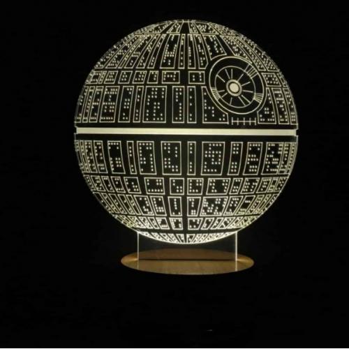 Светодиодный 3D светильник Звезда смерти Star Wars оптом