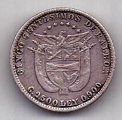 5 сантимов 1904 года Панама AUNC