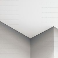 Теневой профиль для потолка Teso E01 теневой зазор 5 мм в интерьере крупный план