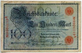 Германия 100 марок 1908