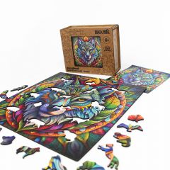 Деревянный пазл волк от Yoshatoys