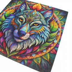 Деревянный пазл волк от Yoshatoys