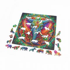 Деревянный пазл Слон