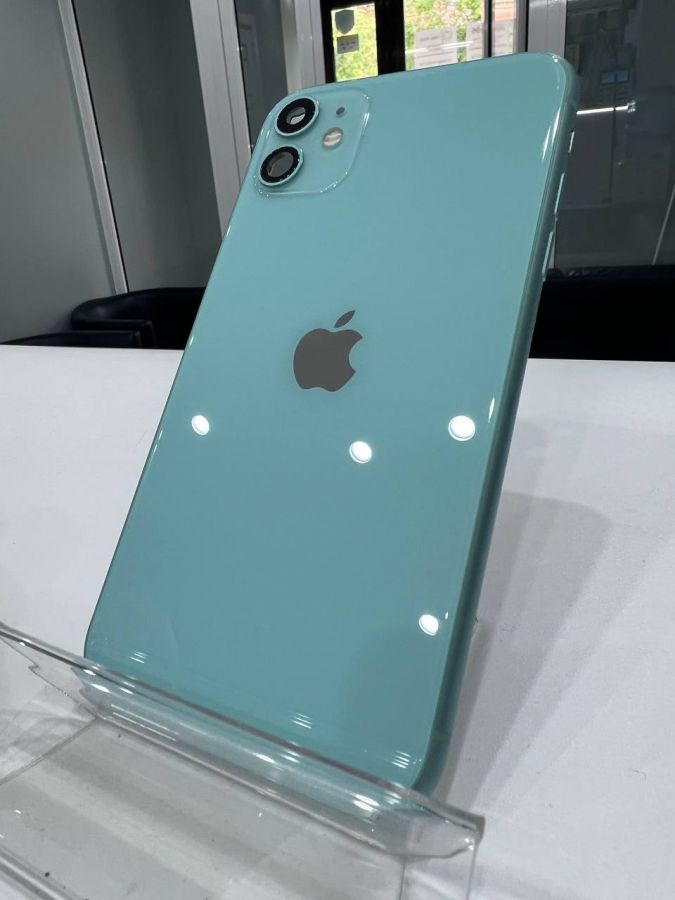 Apple iPhone корпус 11  сборе со шлейфами, стеклом камеры оригинал с разбора (снятый) мелкие потертости зеленый