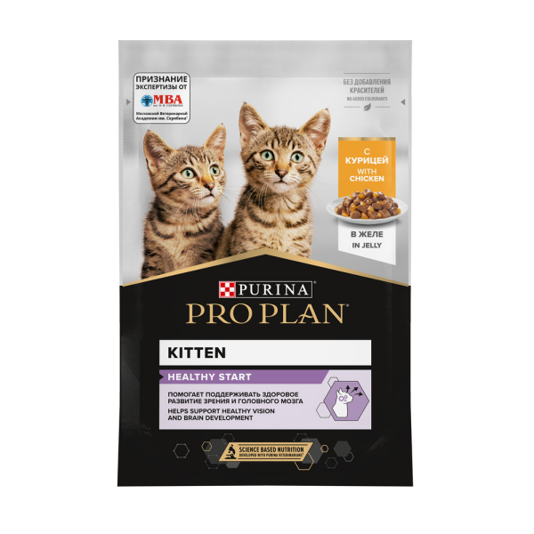 Влажный корм для котят Pro Plan Kitten Healthy Start с курицей в желе