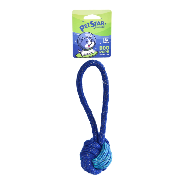 Игрушка для собак Pet Star мяч веревочный с ручкой
