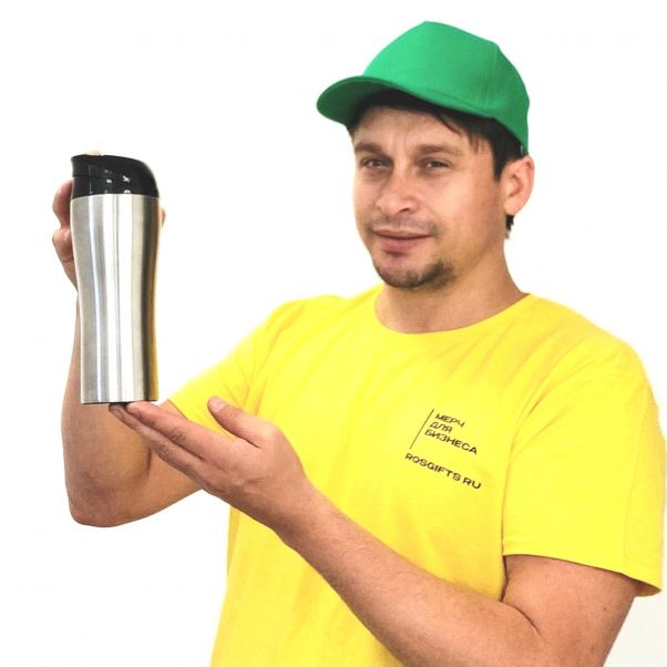 Термокружка Click серебристая