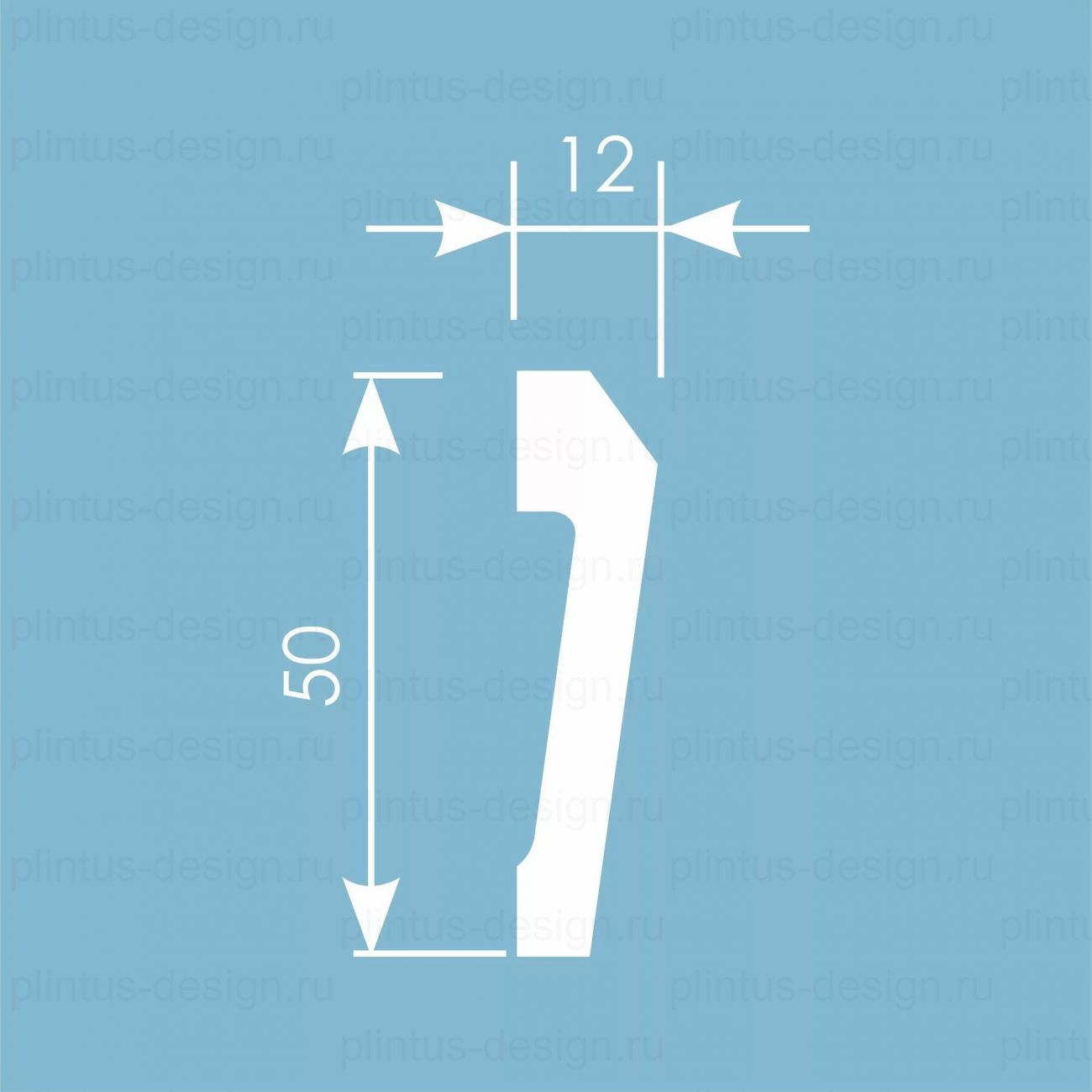 MX047 Молдинг экополимер, 50х12, 2000 мм
