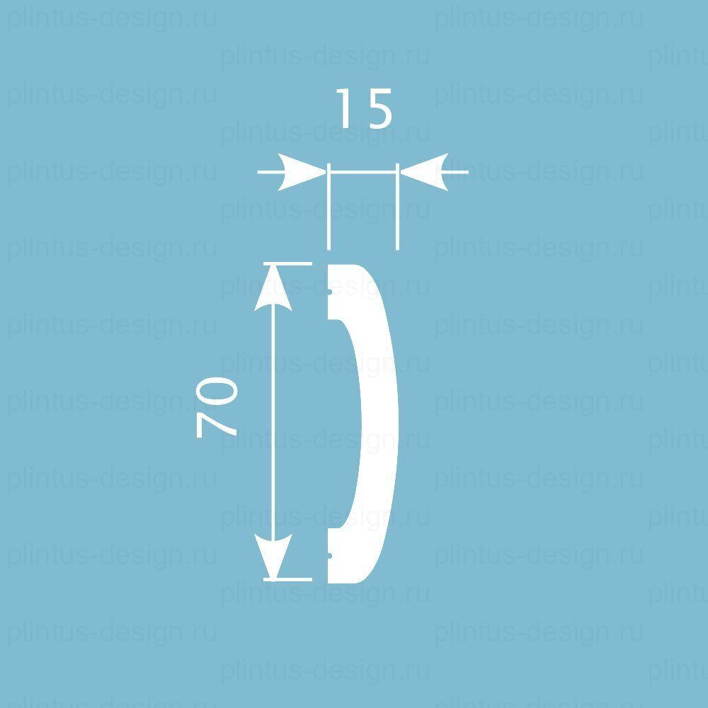MX005 Молдинг экополимер, 70х15, 2000 мм