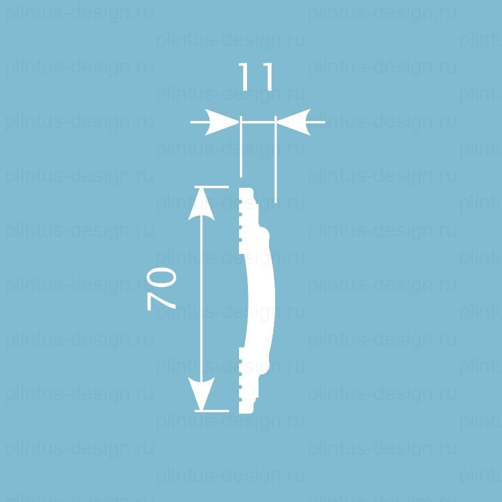MX032 Молдинг экополимер, 70х11, 2000 мм