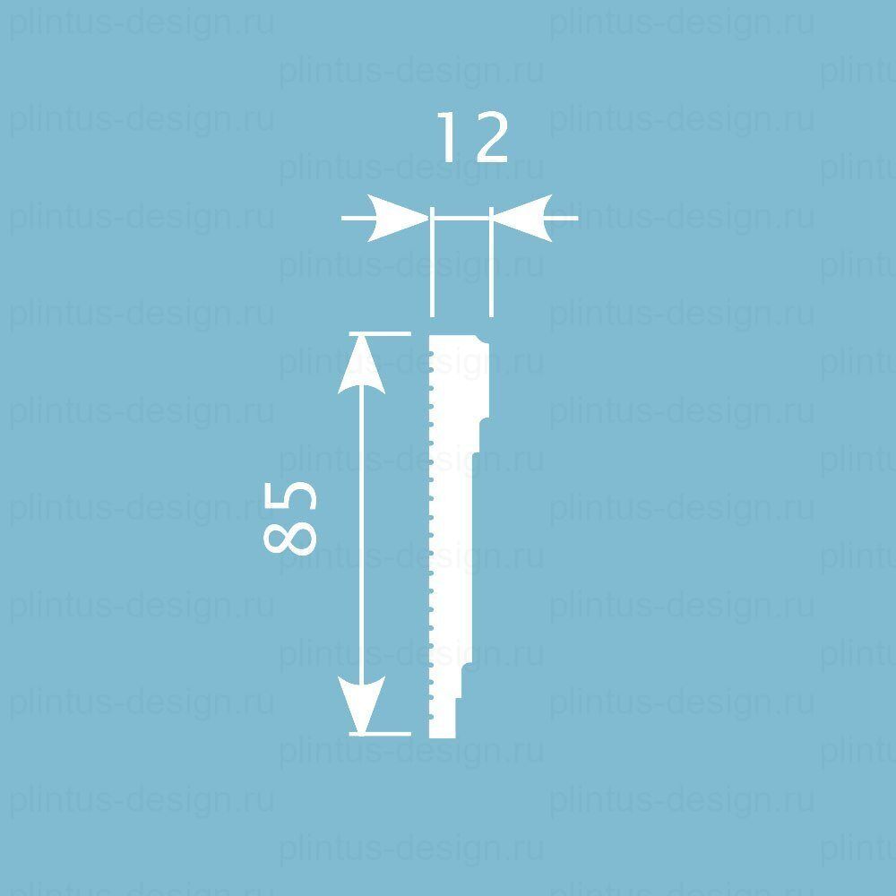 MX028 Молдинг экополимер, 85х12, 2000 мм
