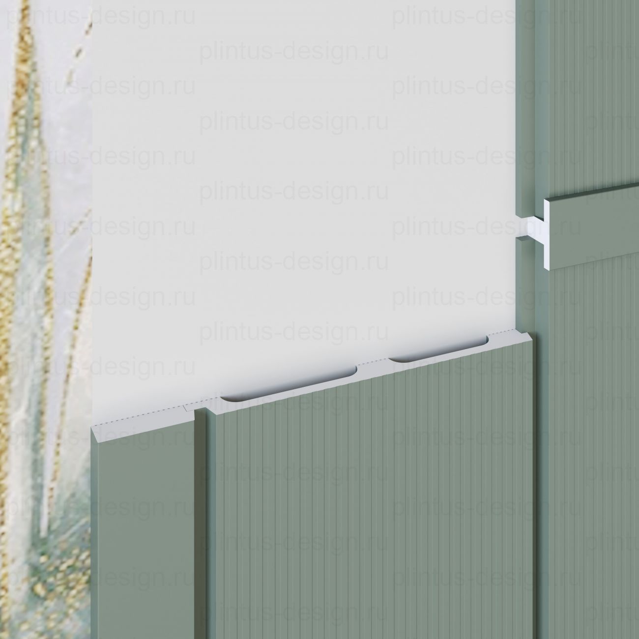 MF001 Молдинг финишный экополимер, 46х12, 2800 мм