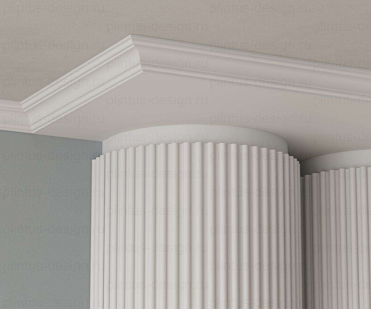 KX008 Карниз экополимер, 49х49, 2000 мм