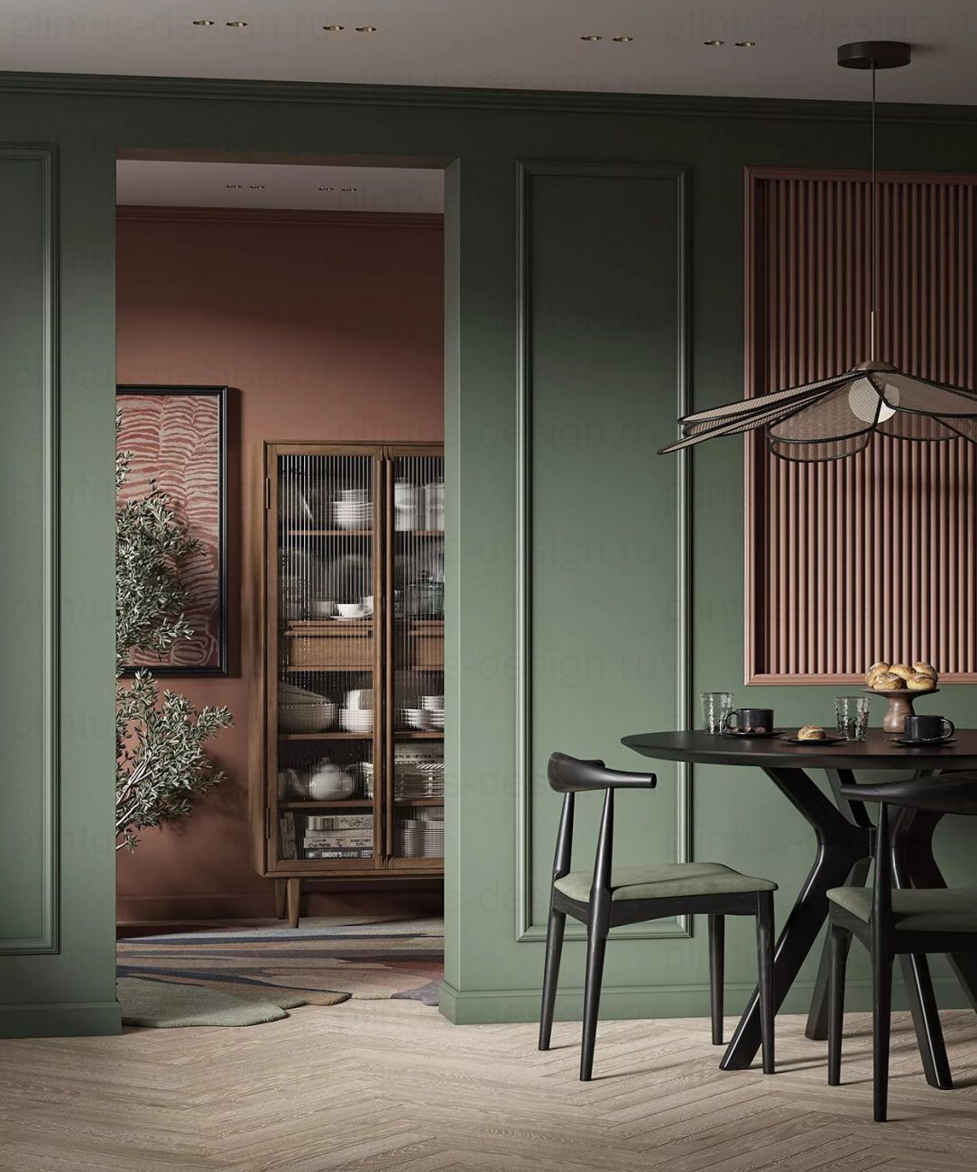 KX032 Карниз экополимер, 46х42, 2000 мм