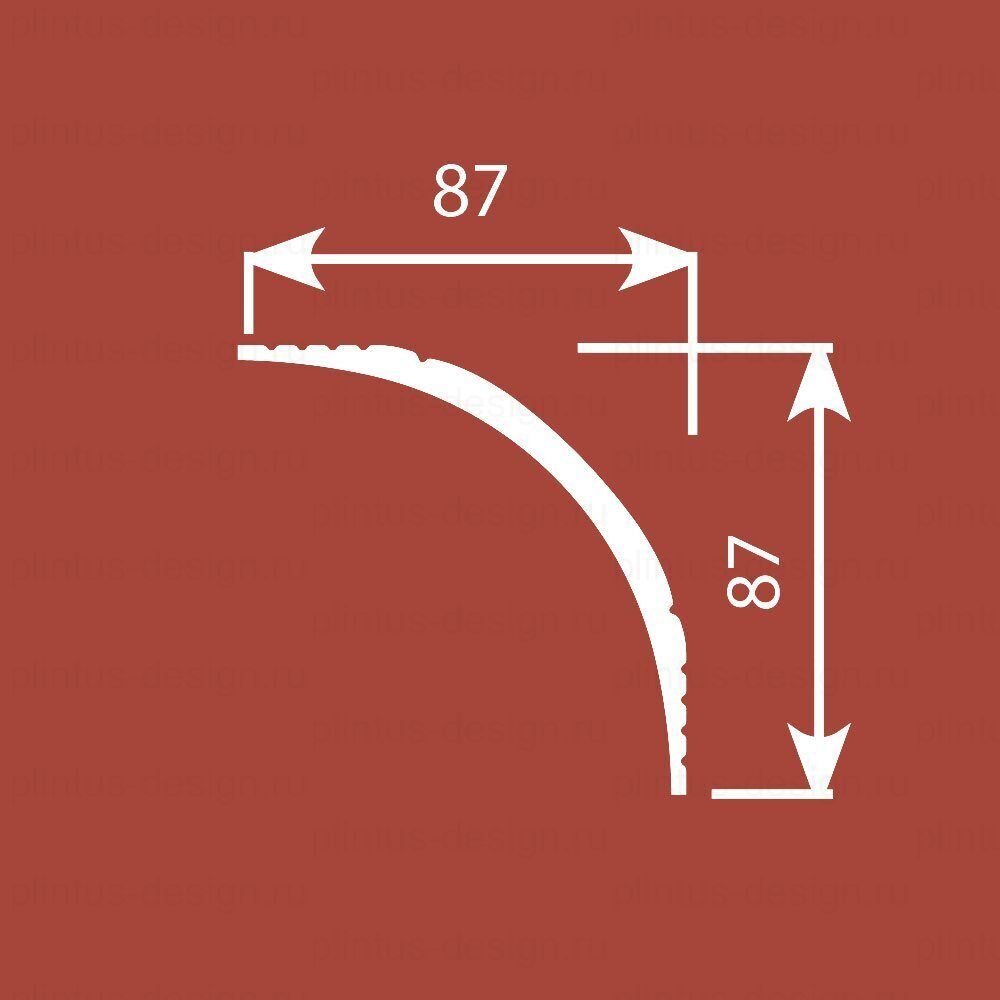 KX009 Карниз экополимер, 87х87, 2000 мм