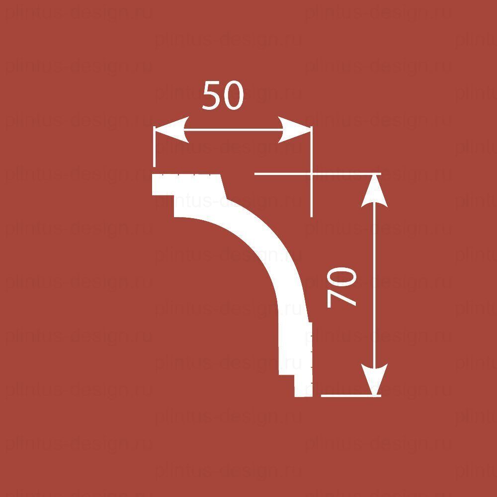 KX048 Карниз экополимер, 70х50, 2000 мм