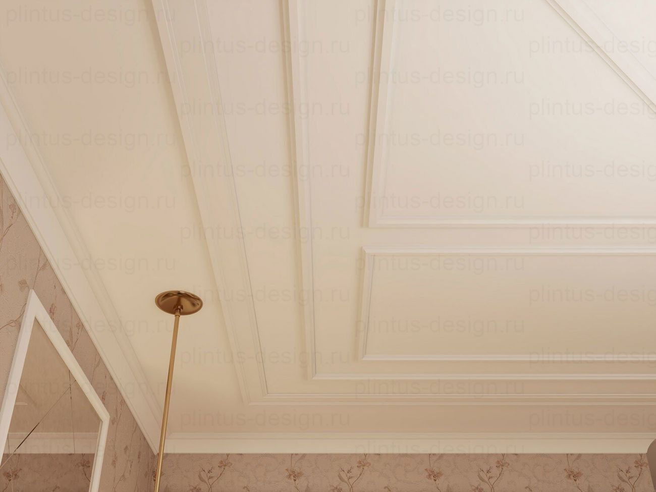 KX014 Карниз экополимер, 69х69, 2000 мм