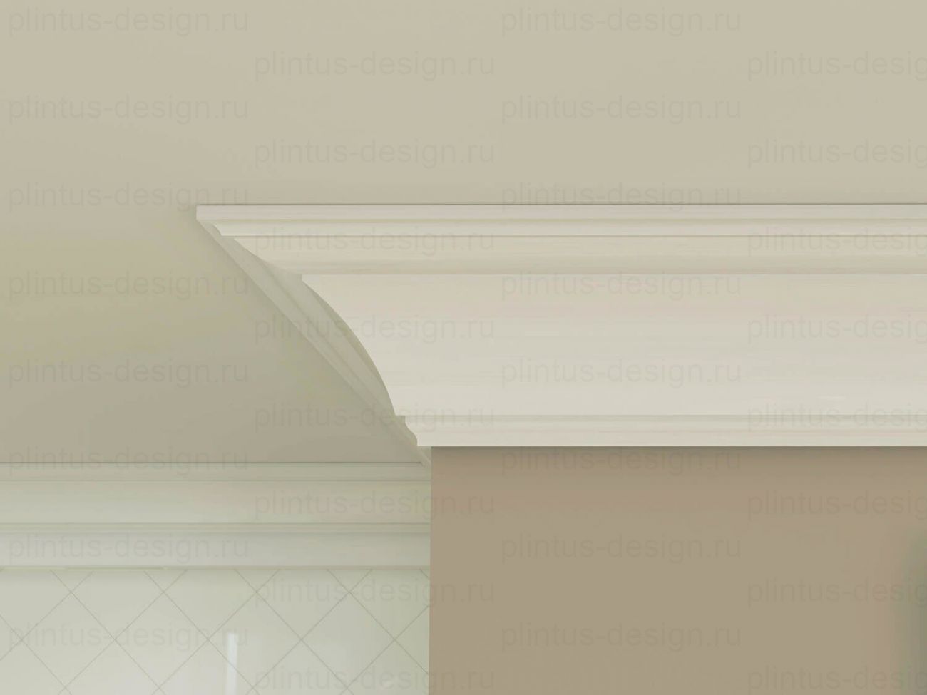 KX014 Карниз экополимер, 69х69, 2000 мм