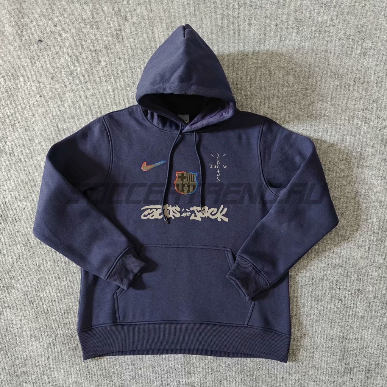 Худи Barcelona x Travis Scott (синие) 2025