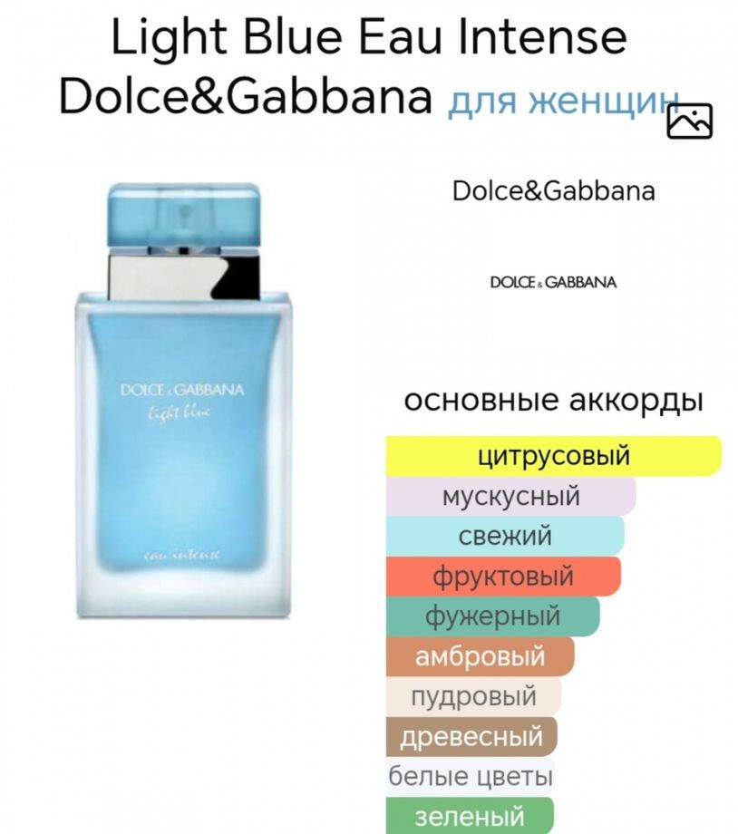 ~Light Blue Eau Intense Dolce&Gabbana ~