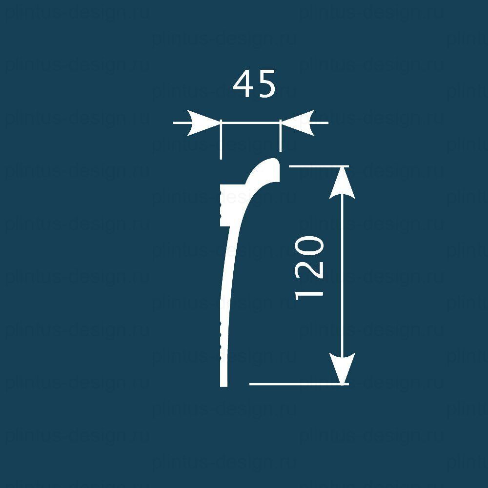 KX003 Карниз экополимер, 120х45, 2000 мм