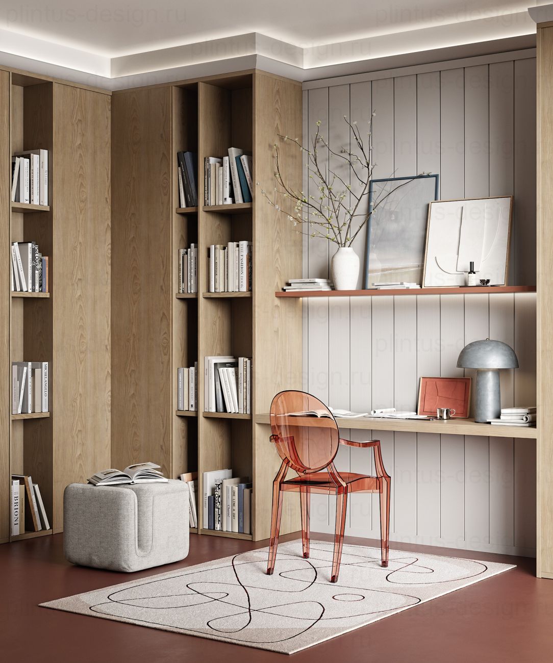 KX072 Карниз экополимер, 75х33, 2000 мм