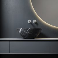 Накладная круглая раковина из камня Antonio Lupi Lavabi SERVO150 диаметр 50 см схема 3