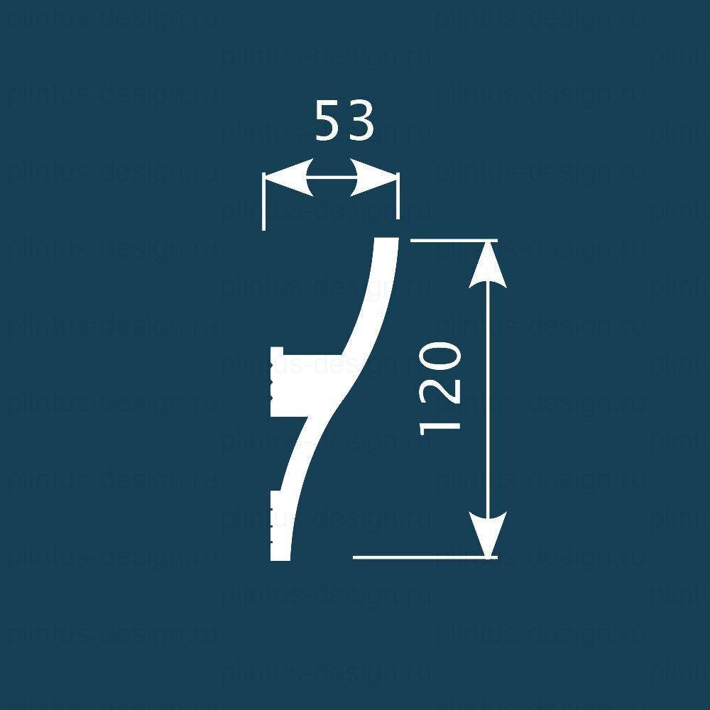 KX002 Карниз экополимер, 120х53, 2000 мм