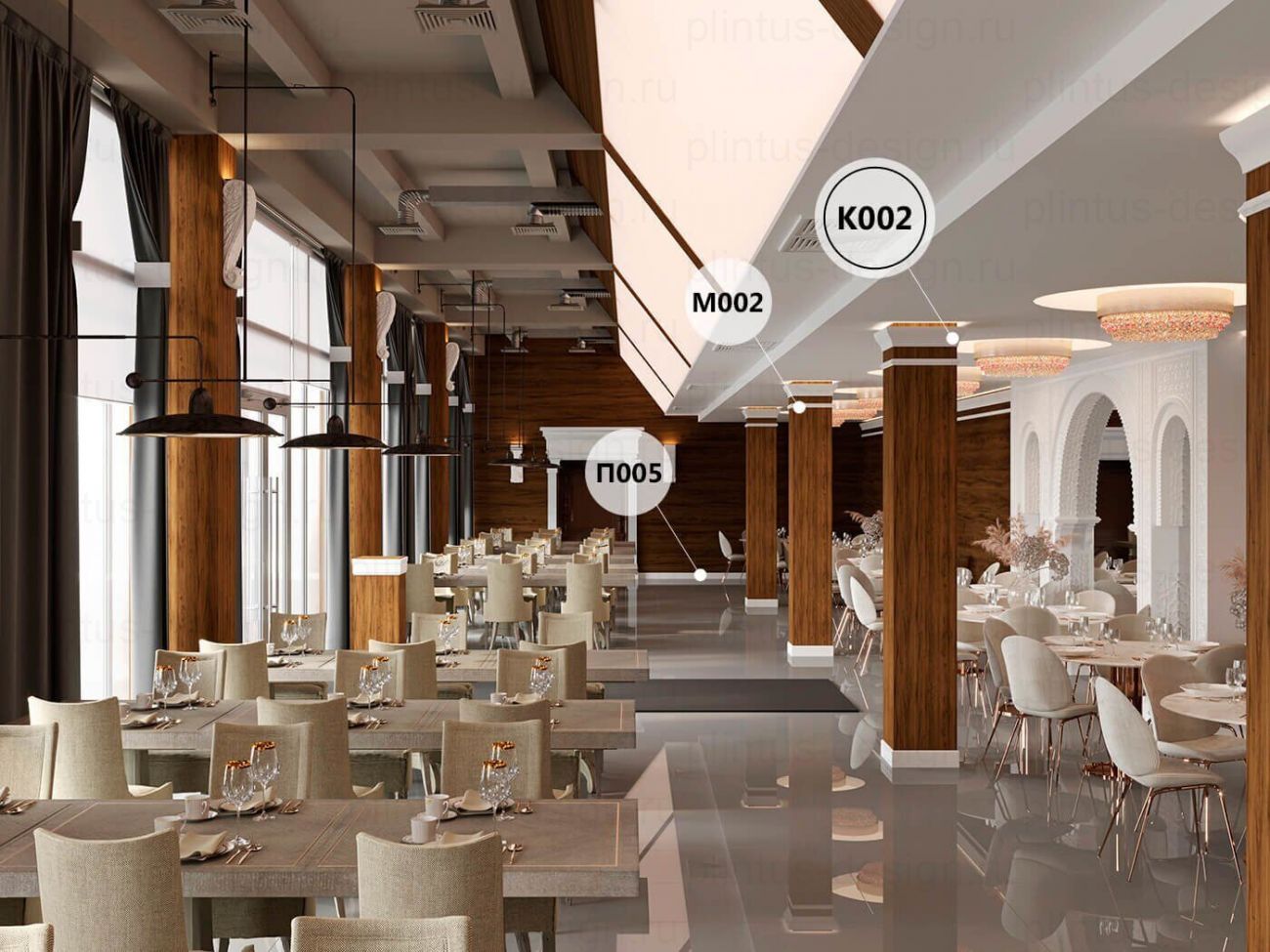 KX002 Карниз экополимер, 120х53, 2000 мм