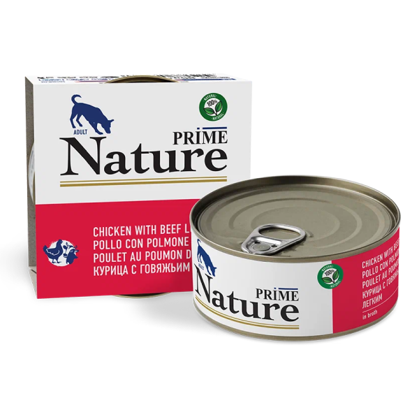 Влажный корм для собак Prime Nature с курицей и говяжьим легким