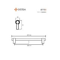 Мебельная ручка-рейлинг System SY8770. Длина 227 мм схема