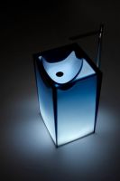 Напольная раковина Antonio Lupi Lavabi ASTRO 50х45 см с подсветкой и без схема 4