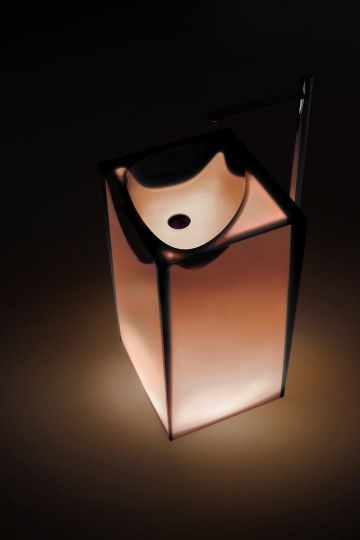 Напольная раковина Antonio Lupi Lavabi ASTRO 50х45 см с подсветкой и без схема 9