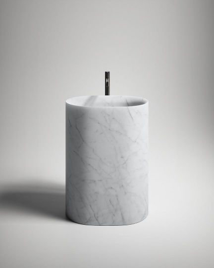 Раковина напольная из камня Antonio Lupi Lavabi NEBULA63 63х45 см схема 3