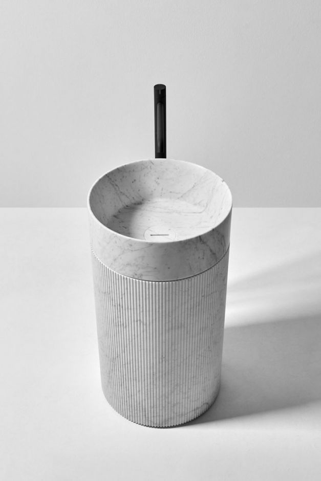 Напольная раковина из камня Antonio Lupi Lavabi RIGATINO3 диаметр 45см ФОТО