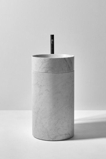 Напольная раковина из камня Antonio Lupi Lavabi RIGATINO3 диаметр 45см схема 4