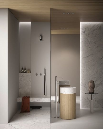 Напольная раковина из мрамора Antonio Lupi Lavabi RIGATINO2 диаметр 45см схема 10