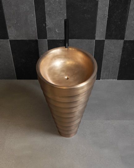 Раковина напольная бронзовая Antonio Lupi Lavabi CHEOPE диаметр 47 схема 3