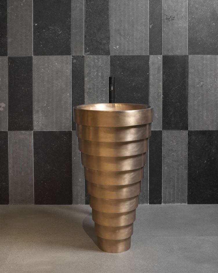 Раковина напольная бронзовая Antonio Lupi Lavabi CHEOPE диаметр 47 ФОТО