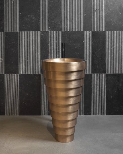 Раковина напольная бронзовая Antonio Lupi Lavabi CHEOPE диаметр 47 схема 2