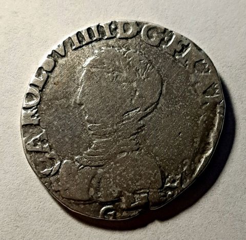 тестон 1569 Франция Бордо Война Редкость AUNC