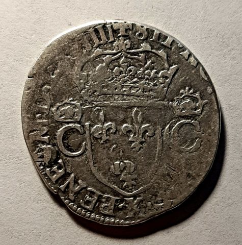 тестон 1569 Франция Бордо Война Редкость AUNC