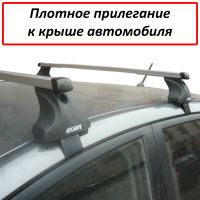 Багажник на крышy Volkswagen Golf Plus, Атлант, прямоугольные дуги, опора E