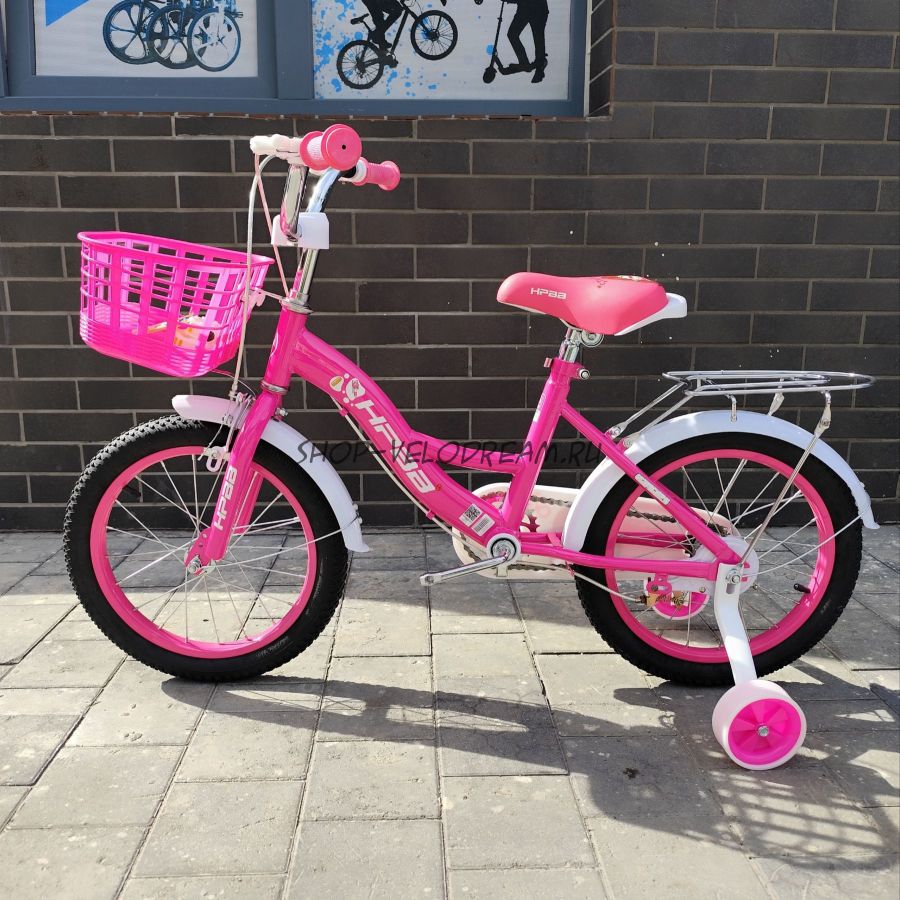 Велосипед детский 16" 1 скорость малиновый для девочки